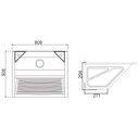 Ver imagem 2 de Tanque para Lavanderia em Aço Inox de Parede com Suporte 48 Litros 60,8x50,6x29,4cm Ghelplus