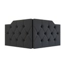 Ver imagem 4 de Cabeceira Painel Casal Capela Estofada Capitonê Dobrável 140cm Fixação na Parede:Preto