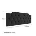 Ver imagem 5 de Cabeceira Painel Casal Capela Estofada Capitonê Dobrável 140cm Fixação na Parede:Preto