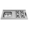 Fogão Pia em Aço Inox 120cmx54,5cm com 4 Bocas Direito C3-140 GhelPlus - 2