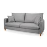 Sofá Living Riviera Tecido Linho Cinza Claro 1,80m - 3