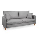 Ver imagem 2 de Sofá Living Riviera Tecido Linho Cinza Claro 1,80m