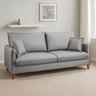 Sofá Living Riviera Tecido Linho Cinza Claro 1,80m - 1
