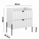 Ver imagem 5 de Mesa de Cabeceira Venus 45cm 100% Mdf Verde Base Metálica:champagne