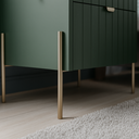 Ver imagem 2 de Mesa de Cabeceira Venus 45cm 100% Mdf Verde Base Metálica:champagne