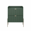 Ver imagem 3 de Mesa de Cabeceira Venus 45cm 100% Mdf Verde Base Metálica:champagne