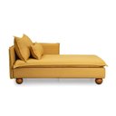 Ver imagem 3 de Sofá Modular Chaise Braço Lateral com Pé Bolinha Sôma CabeCasa MadeiraOriginals Amarelo Mostarda