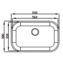 Ver imagem 2 de Cuba para Pia de Cozinha em Aço Inox N2 56x35x13,5cm com Válvula Ghelplus Cinza