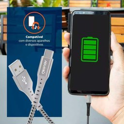Cabo Usb-a para Usb-c Geonav 1,2m Branco - 2