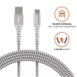 Cabo Usb-a para Usb-c Geonav 1,2m Branco - 5
