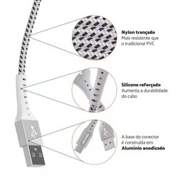 Cabo Usb-a para Usb-c Geonav 1,2m Branco - 4