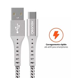 Cabo Usb-a para Usb-c Geonav 1,2m Branco - 3