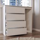 Ver imagem 5 de Cômoda Luna 1 Porta 4 Gavetas Branco Neve - Panorama Móveis