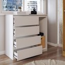 Ver imagem 2 de Cômoda Luna 1 Porta 4 Gavetas Branco Neve - Panorama Móveis