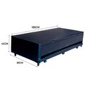 Ver imagem 2 de Cama Box Baú Auxiliar Solteiro Sintético Espuma 8cm 45x88x188 Preto