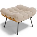 Ver imagem 2 de Kit 02 Puffs Decorativos Sala de Estar Costela L02 Suede Bege - Lyam Decor