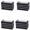Ver imagem 1 de Kit com 4 Arandelas Frisada de 15cm:preto
