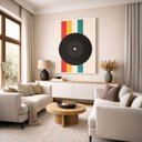 Ver imagem 5 de Quadro Canvas Bauhaus Disco Vintage 90x60cm Mold Preta