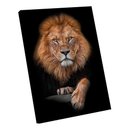 Ver imagem 1 de -18% Quadro Realeza do Leão Br Artes Médio 84x54