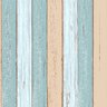 Papel De Parede Tábuas De Madeira Azul Celeste E Bege - 12m - 2