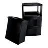 Gaveteiro de Chão com 3 Gavetas Preto - 3