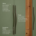 Ver mais imagens de Guarda-Roupa Casal 7 Portas 8 Gavetas Freijó/Verde Sálvia 233 x 270cm Yescasa Absolut New