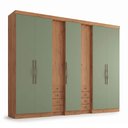 Ver imagem 2 de Guarda-Roupa Casal 7 Portas 8 Gavetas Freijó/Verde Sálvia 233 x 270cm Yescasa Absolut New