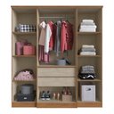 Ver imagem 4 de Guarda-roupa Casal 4 Portas 2 Gavetas Doripel Miami Marrom