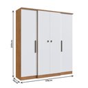 Ver imagem 5 de Guarda-roupa Casal 4 Portas 2 Gavetas Doripel Miami Marrom