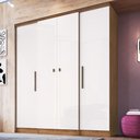 Ver imagem 1 de Guarda-roupa Casal 4 Portas 2 Gavetas Doripel Miami Marrom