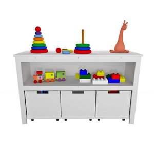 Organizador Infantil Com Baús Atena 100% Mdf Brinquedos