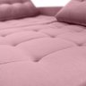 Sofá Cama Reclinável 2 Lugares 220cm Nayla Veludo Turkey Rosa Matrix - 5