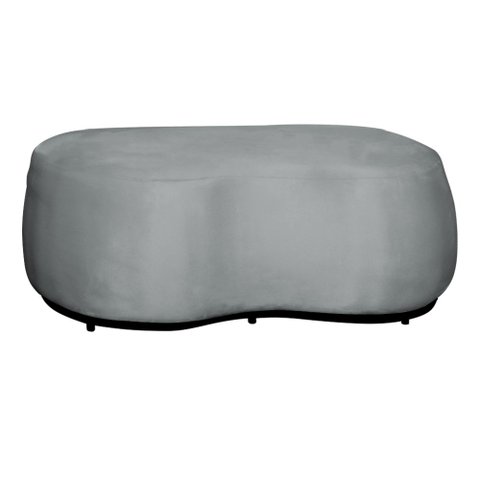 Puff Decorativo Orgânico 2 Lugares Beatriz Veludo - Estopar Veludo Prata