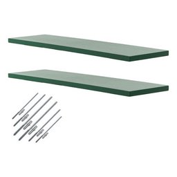 Kit 3 Prateleira Verde-musgo Reta Lisa Suporte Invisível 70c - 3