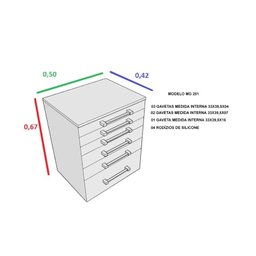 Balcão Gaveteiro Odontológico Com 6 Gavetas-armário Auxiliar - 5 Balcão Gaveteiro Odontológico Com 6 Gavetas-armário Auxiliar - 5