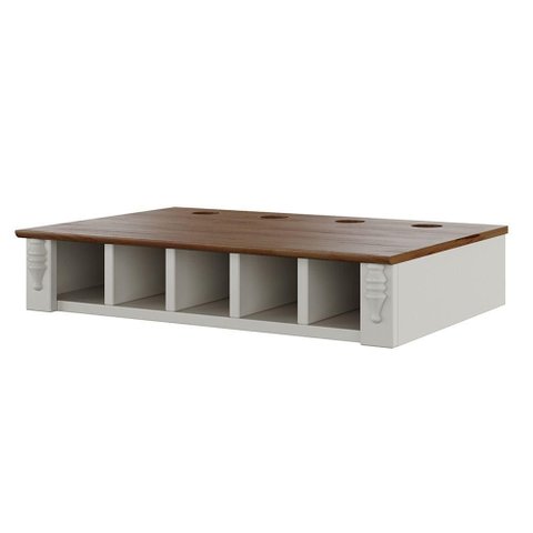 Armário de Cozinha Garrafeiro M550620 sem Porta MDF 76cm Off White Linz Móveis