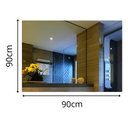 Ver imagem 2 de Espelho Lapidado Retangular 90 X 90cm com Led Atrás e Touch Led Quente
