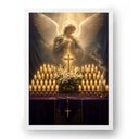 Ver imagem 1 de Quadro Altar Devocional da Quaresma de São Miguel 21x30cm Moldura Branca