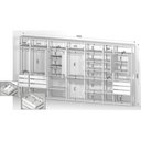 Ver imagem 2 de Módulo para Closet 4 Portas 4 Cabideiros 9 Gavetas 