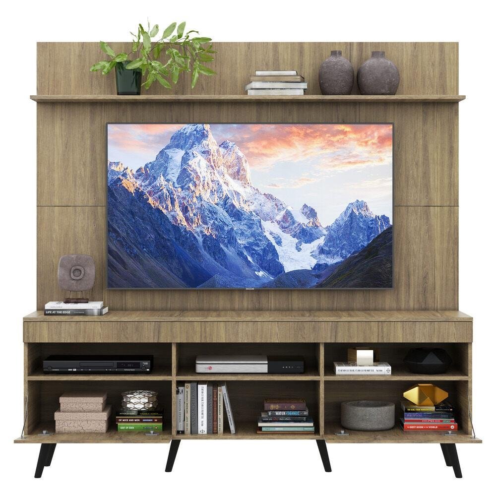 Rack Retrô com Painel e Suporte TV 65