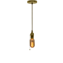 Ver imagem 1 de Luminária Pendente Cozinha Slim Vintage Corrente C/lamp Carb Cor:bronze;lâmpada:t45-110v