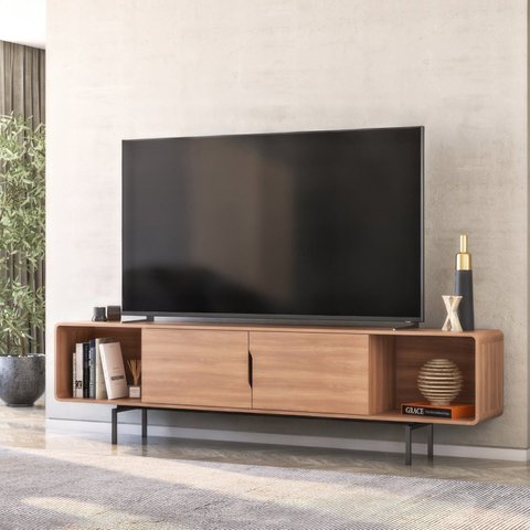 Rack para TV até 85 Polegadas 220cm Otto Espresso Móveis