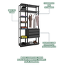 Módulo para Closet 6 Prateleiras 3 Gavetas  - 7