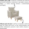 Poltrona de Amamentação Loana com Puff Suede:bege - 5