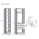 Ver imagem 4 de Módulo para Closet 6 Prateleiras 3 Gavetas
