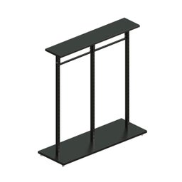 Expositor Central com 3 Colunas Cremalheira para Acessórios de 60 Cm Comac New Preto - 1