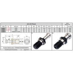 Pino Bt40 45° com Refrigeração - Jg Tools - 2