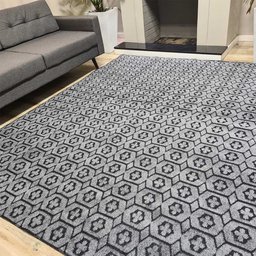 Tapete Carpete Sala Quarto Elegante Geométrico 2,00 X 3,00 - Cor Cinza - 5