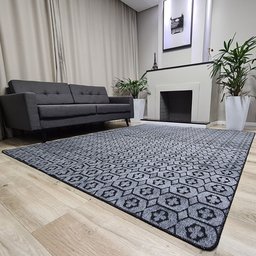 Tapete Carpete Sala Quarto Elegante Geométrico 2,00 X 3,00 - Cor Cinza - 2