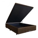 Ver imagem 1 de Cama Box Baú Casal Premium Acolchões Matelado Marrom 41x138x188